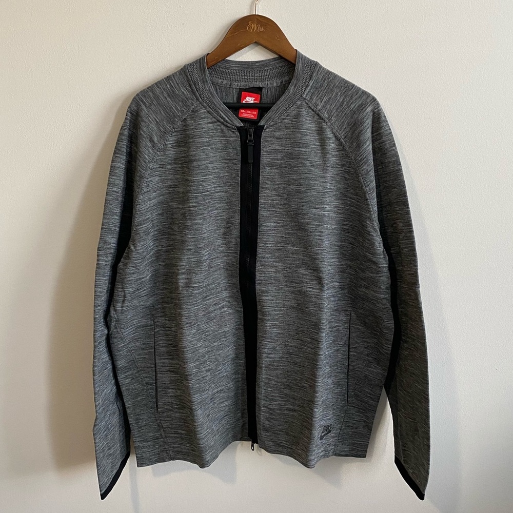 Nike Tech Knit Full Zip Bomber Sweater